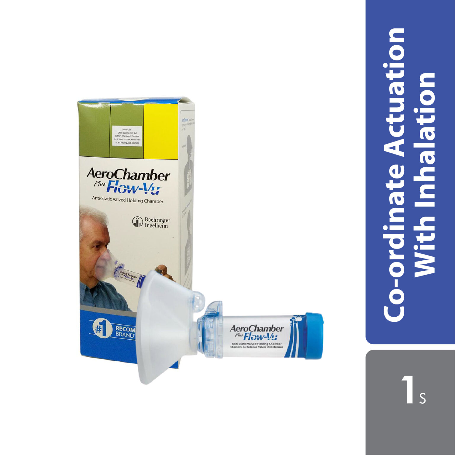 AeroChamber Plus Flow-Vu Adult (Blue) - Image 1