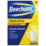 Beechams Cold & Flu Hot Lemon & Honey 5 Sachets