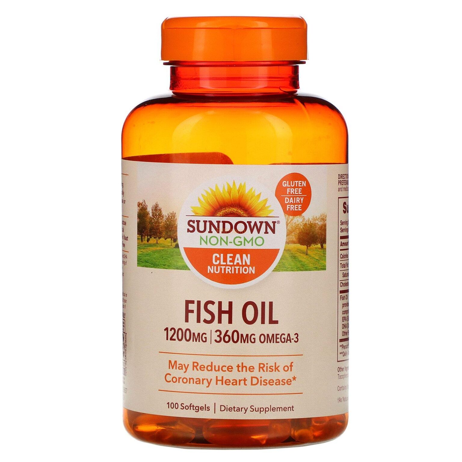 Sundown Naturals, Fish Oil 1200 mg Softgels - Image 1