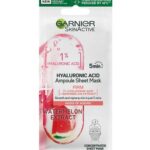 Garnier Skin Active 1% Hyaluronic Acid + Watermelon Firming Ampoule Sheet Mask 15g