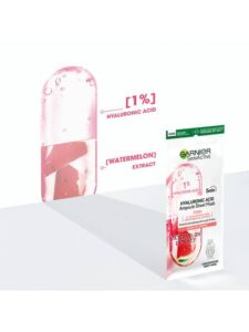 Garnier Skin Active 1% Hyaluronic Acid + Watermelon Firming Ampoule Sheet Mask 15g - Image 5