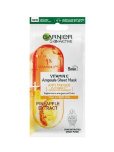 Garnier Skin Active 1% Vitamin Cg + Pineapple Anti Fatigue Ampoule Sheet Mask 15g