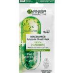 Garnier Skin Active 2% Niacinamide + Kale Detox Ampoule Sheet Mask 15g