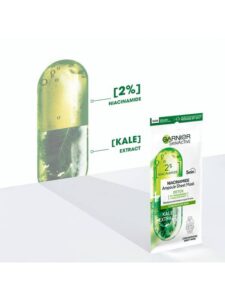 Garnier Skin Active 2% Niacinamide + Kale Detox Ampoule Sheet Mask 15g - Image 3
