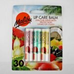 Malibu Sun Protection Lip Care Balm Blister Pack 3 * 4g