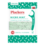 Plackers Micro Mint Dental Flossers, 75 count