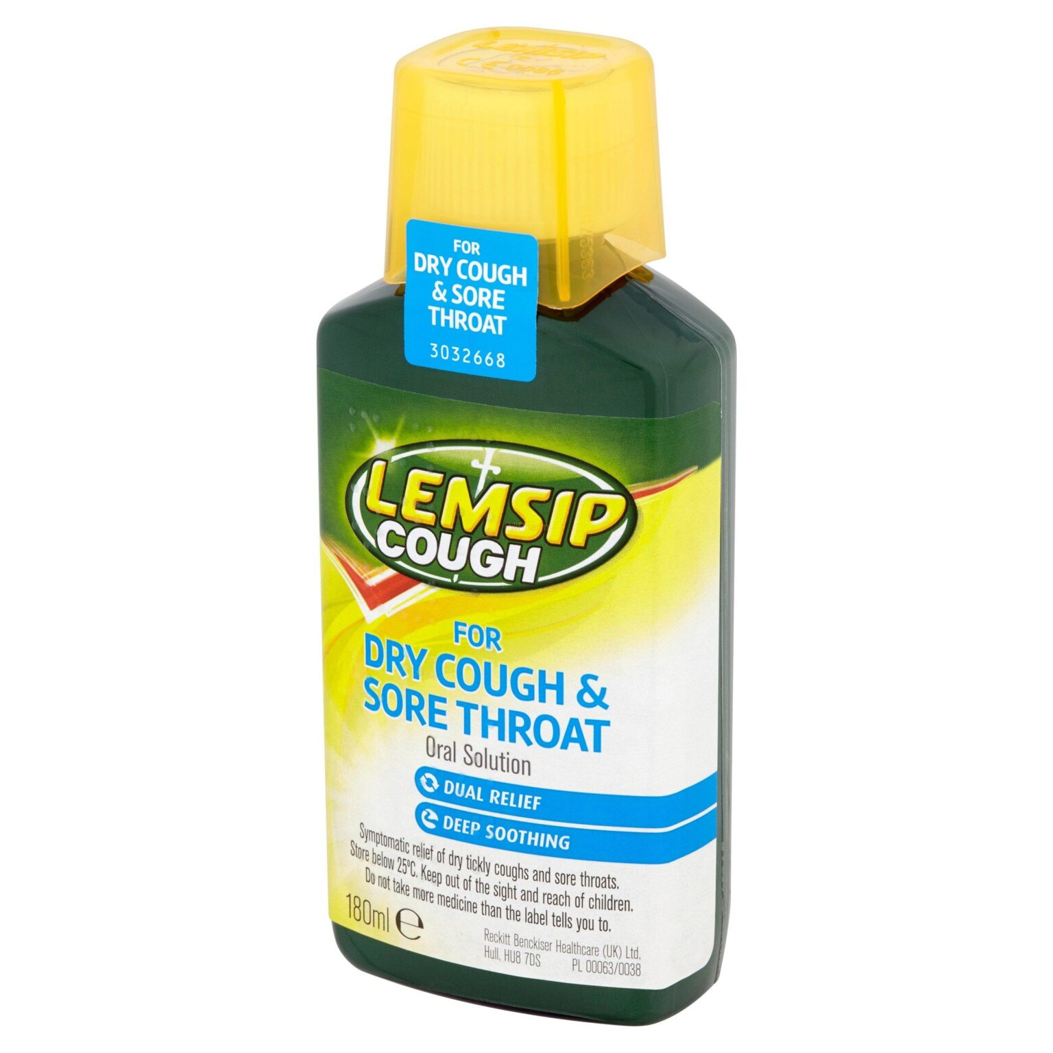 Lemsip Cough for Dry Cough & Sore Throat 180ml - Image 1