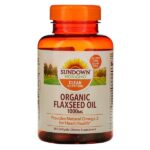 Sundown Naturals, Organic Flaxseed Oil 1,000 mg 100 Softgels