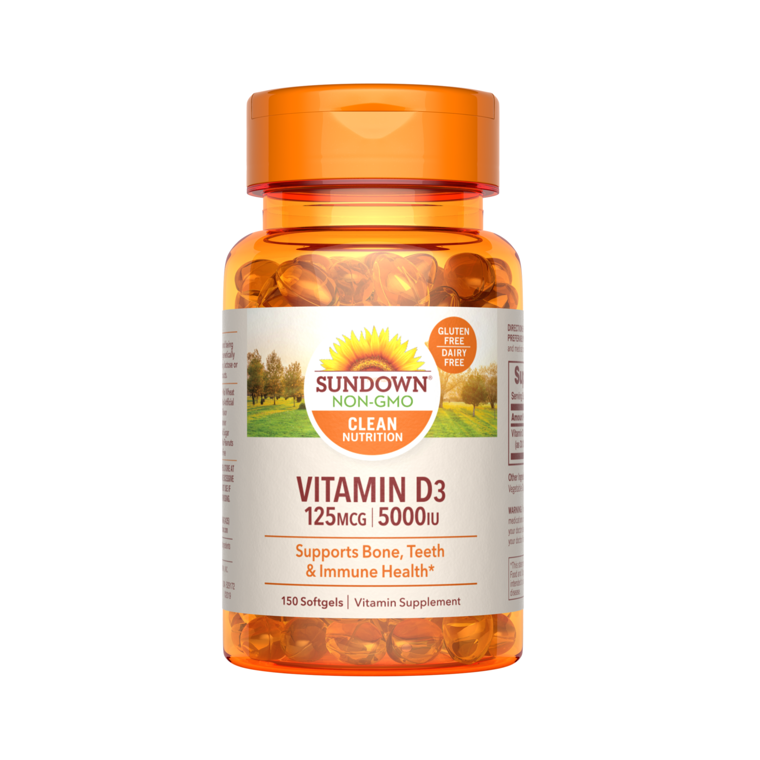 Sundown Naturals, Vitamin D3 5000 IU Softgels - Image 1