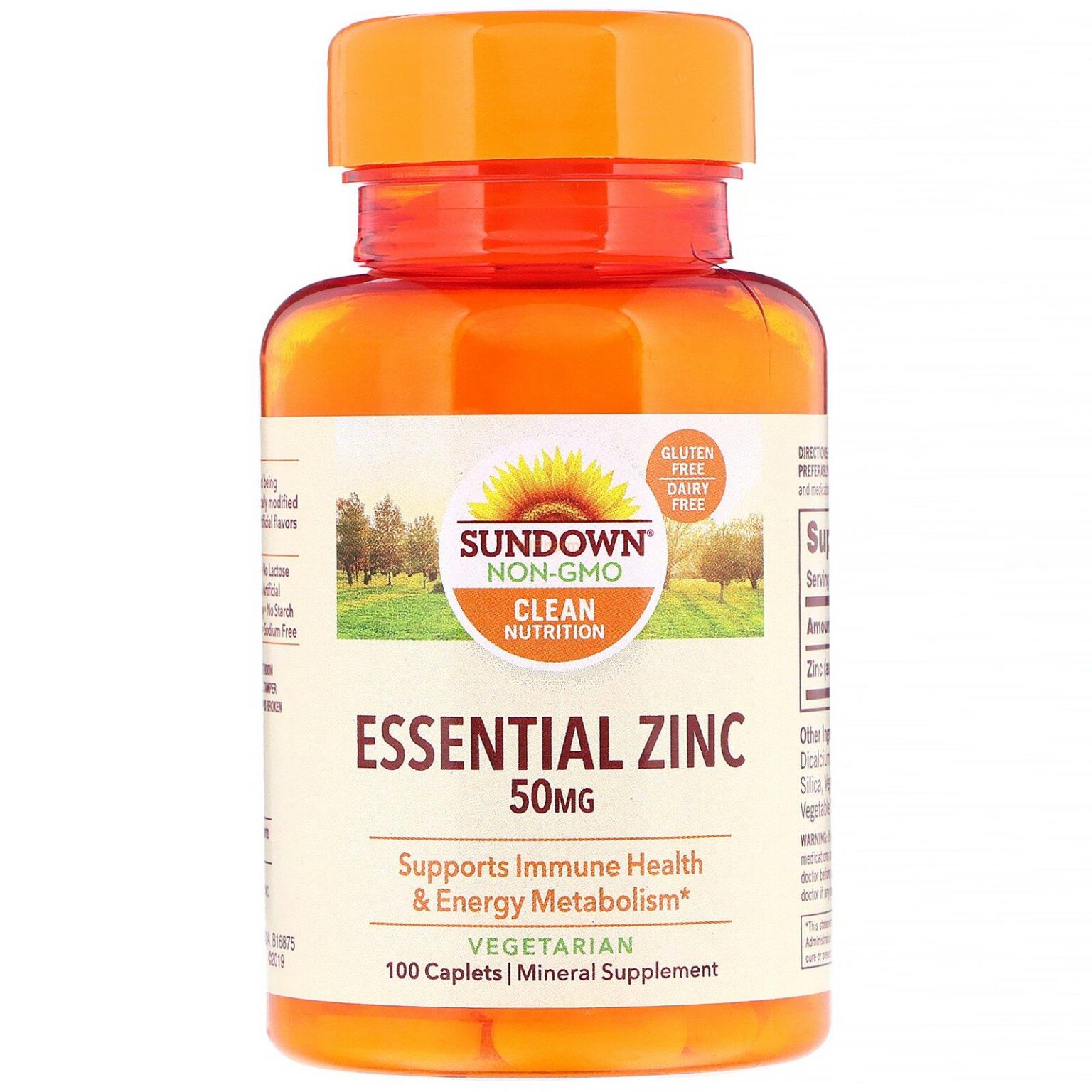 Sundown Naturals, Zinc Gluconate 50 mg Caplets - Image 1
