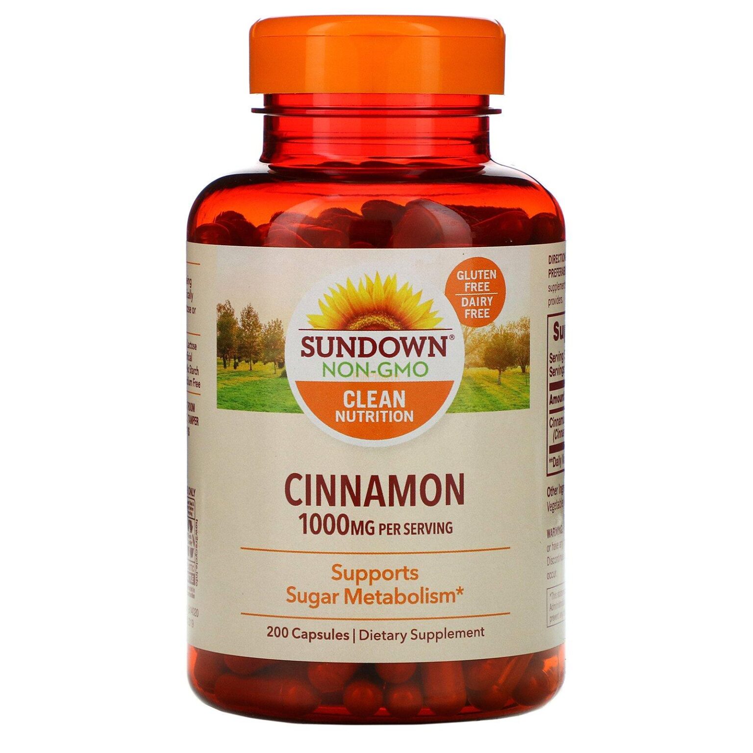 Sundown Naturals, Cinnamon 1000 mg Capsules - Image 1