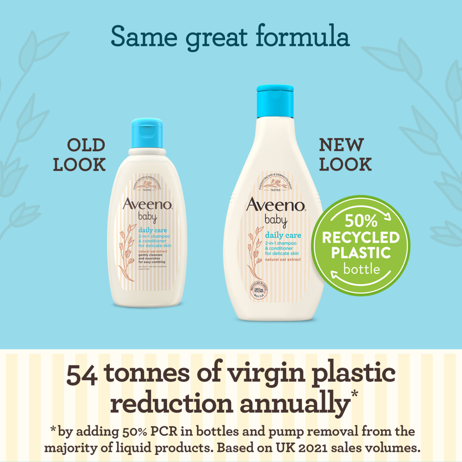 Aveeno BABY Daily Care 2in1 Shampoo & Conditioner 300ml - Image 2