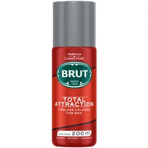 BRUT Aerosol Deodorant Body Spray Total Attraction 200ml