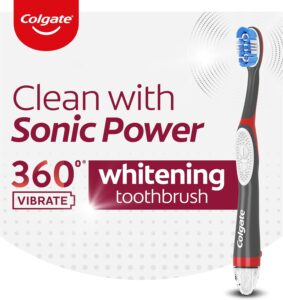 Colgate, 360 Optic White Sonic Battery Powered Vibrating Toothbrush Soft, (2X 360 OpticWhite Sonic Power), 1's - Image 4