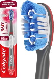Colgate, 360 Optic White Sonic Battery Powered Vibrating Toothbrush Soft, (2X 360 OpticWhite Sonic Power), 1's - Image 3