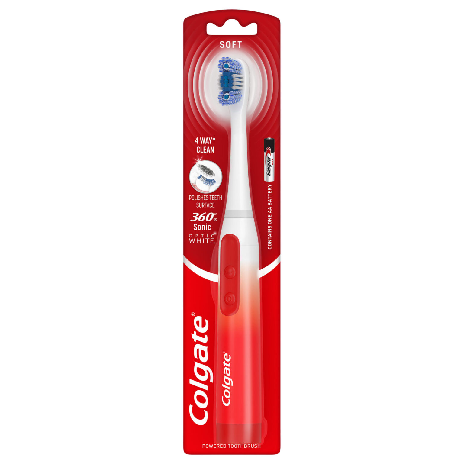Colgate Battery Tooth Brush Adult - 360 Sonic Optic White - Image 1