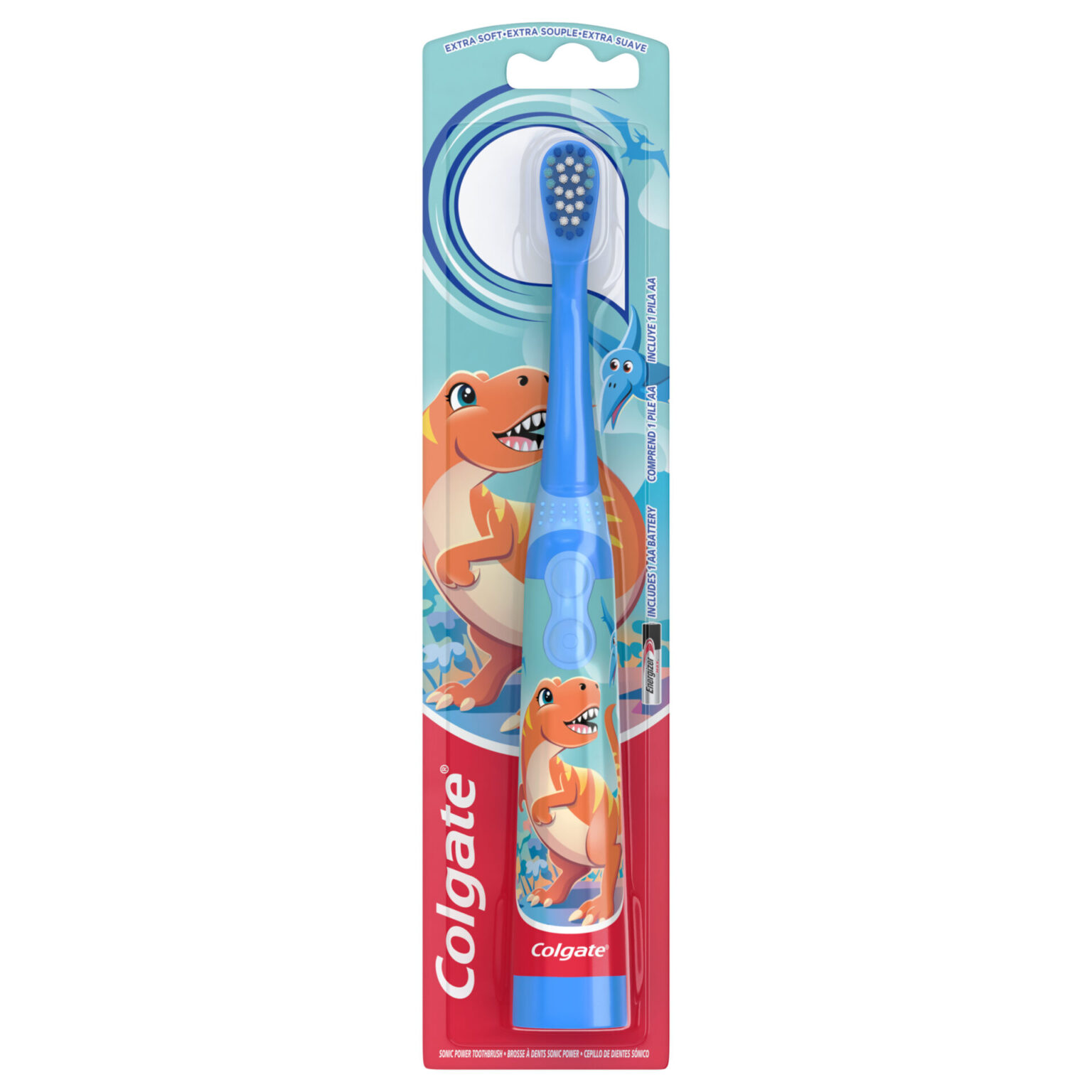 Colgate Kids Battery Toothbrush For Ages 3+, Dinosaur, 1 Pack - Image 1