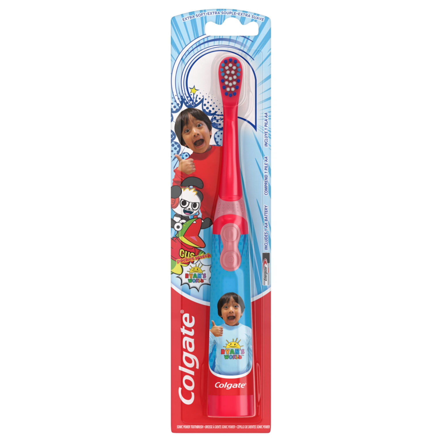 Colgate Kids Ryan's World Battery Electric Toothbrush - Image 1