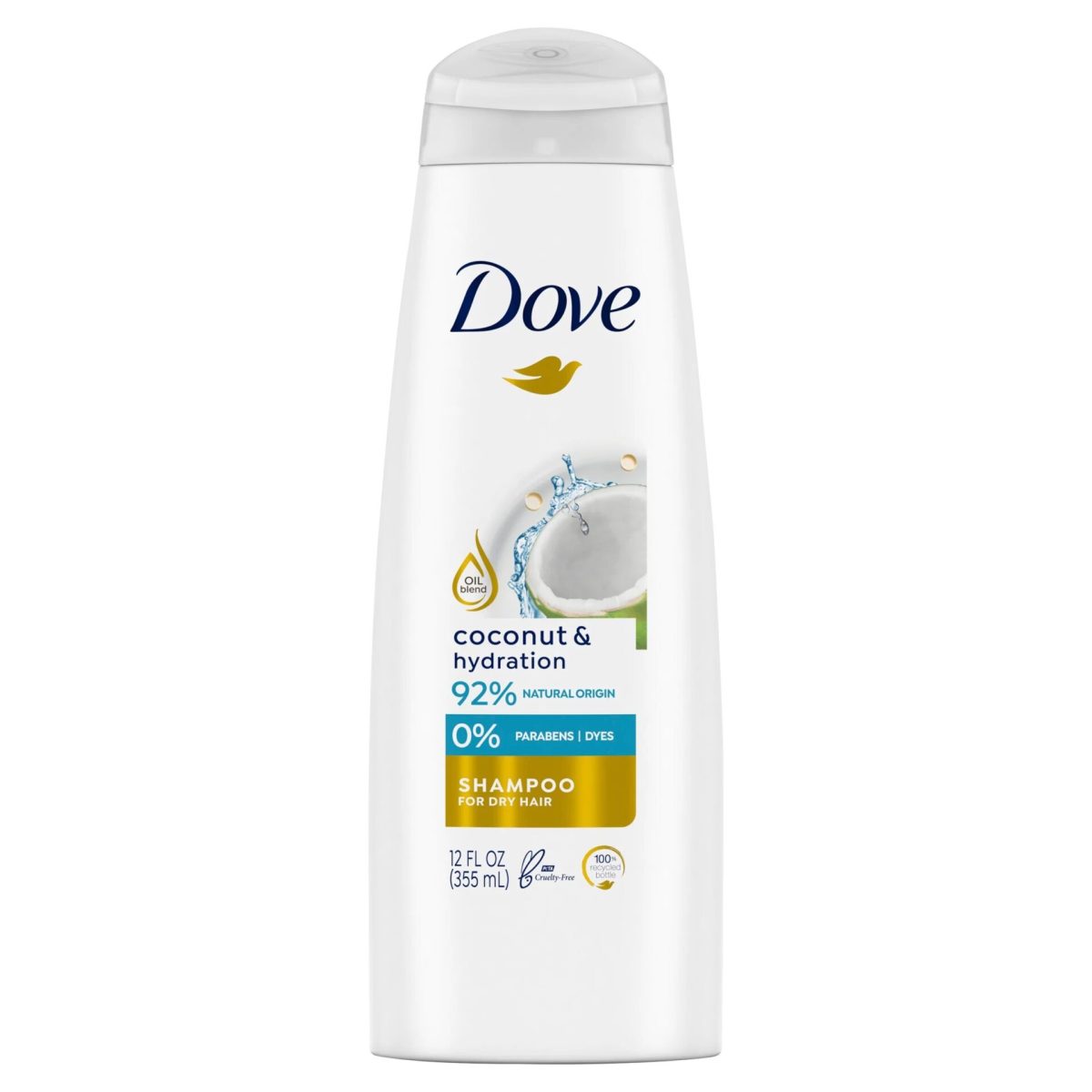 Dove Coconut Hydration Hair Shampoo 355ml - Image 1
