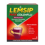 Lemsip Max Cold and Flu relief - Blackcurrant flavour - 5 sachets