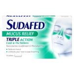 Sudafed Mucus Relief Triple Action Tablets 16's