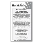 HealthAid Zinc Citrate 100mg Tablets 100's - Image 2
