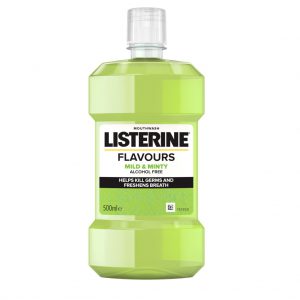 Listerine Mouthwash Flavours Mild and Minty 500ml