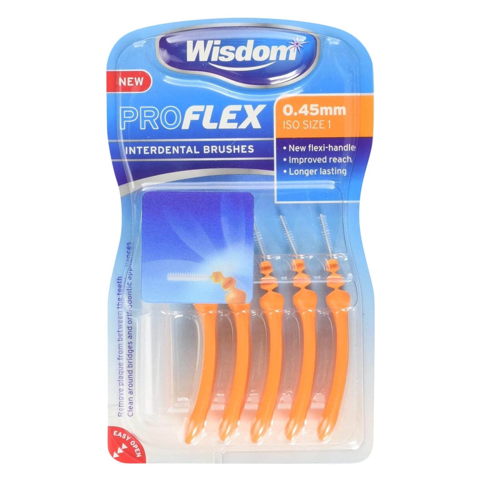 Wisdom Interdental Brushes 5's (0.45mm) - Image 1