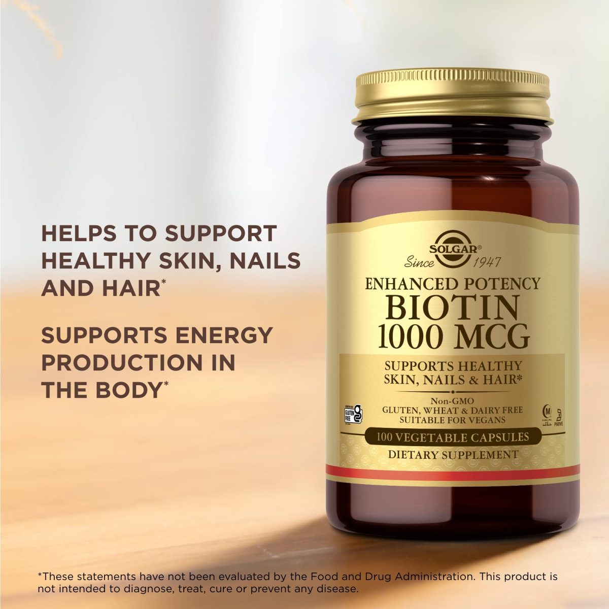 Solgar Biotin 1000mcg VCaps 100's - Image 1