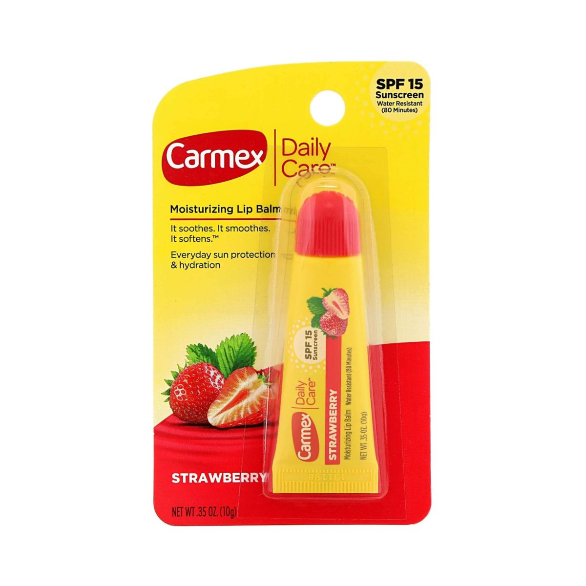 Carmex Lipbalm SPF15 (Tube) 10gms (Strawberry) - Image 1