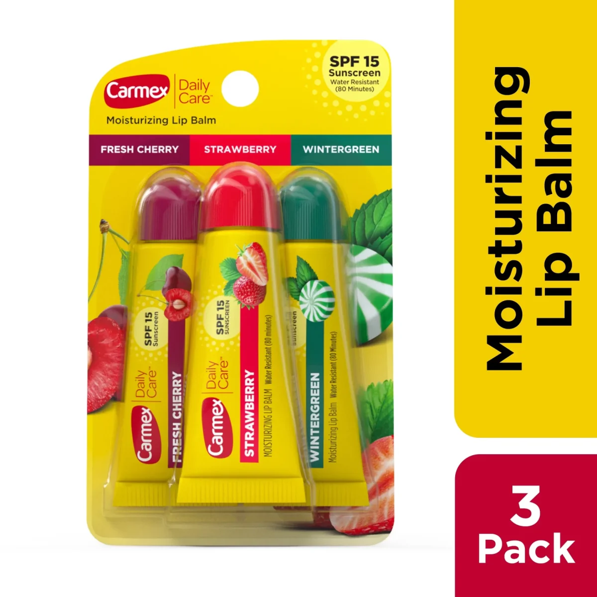 Carmex Moisturizing Lipbalm SPF15 MINIS 3 Tubes - Image 1