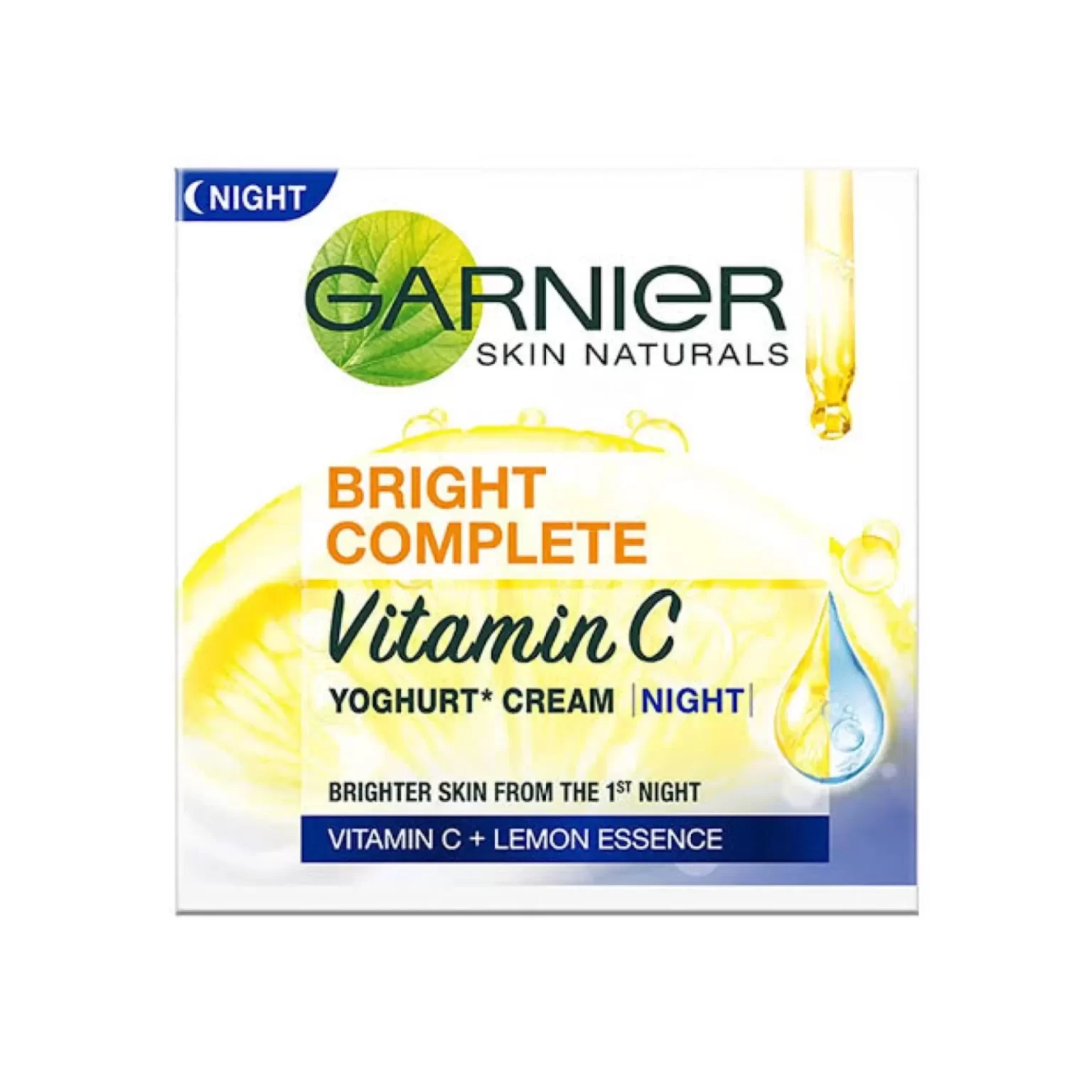 Garnier Bright Complete Vitamin C YOGURT Night Cream 40g - Image 1