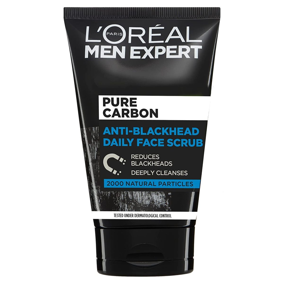 L’Oréal Men Expert Pure Carbon Anti-Blackhead Daily Face Scrub 100ml - Image 1