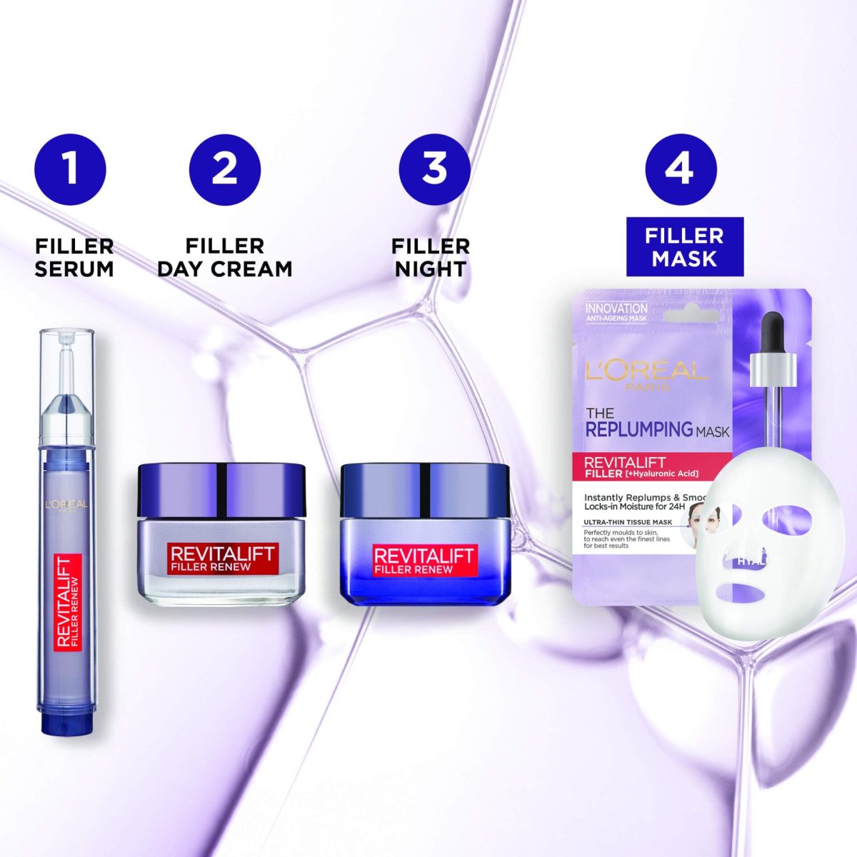 L’Oréal Paris Revitalift Filler+Hyaluronic Acid Mask - Image 1