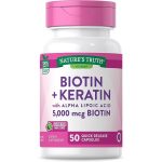 Nature's Truth Biotin 500mcg plus Keratin with Alpha Lipoic Acid QR capsules 50's