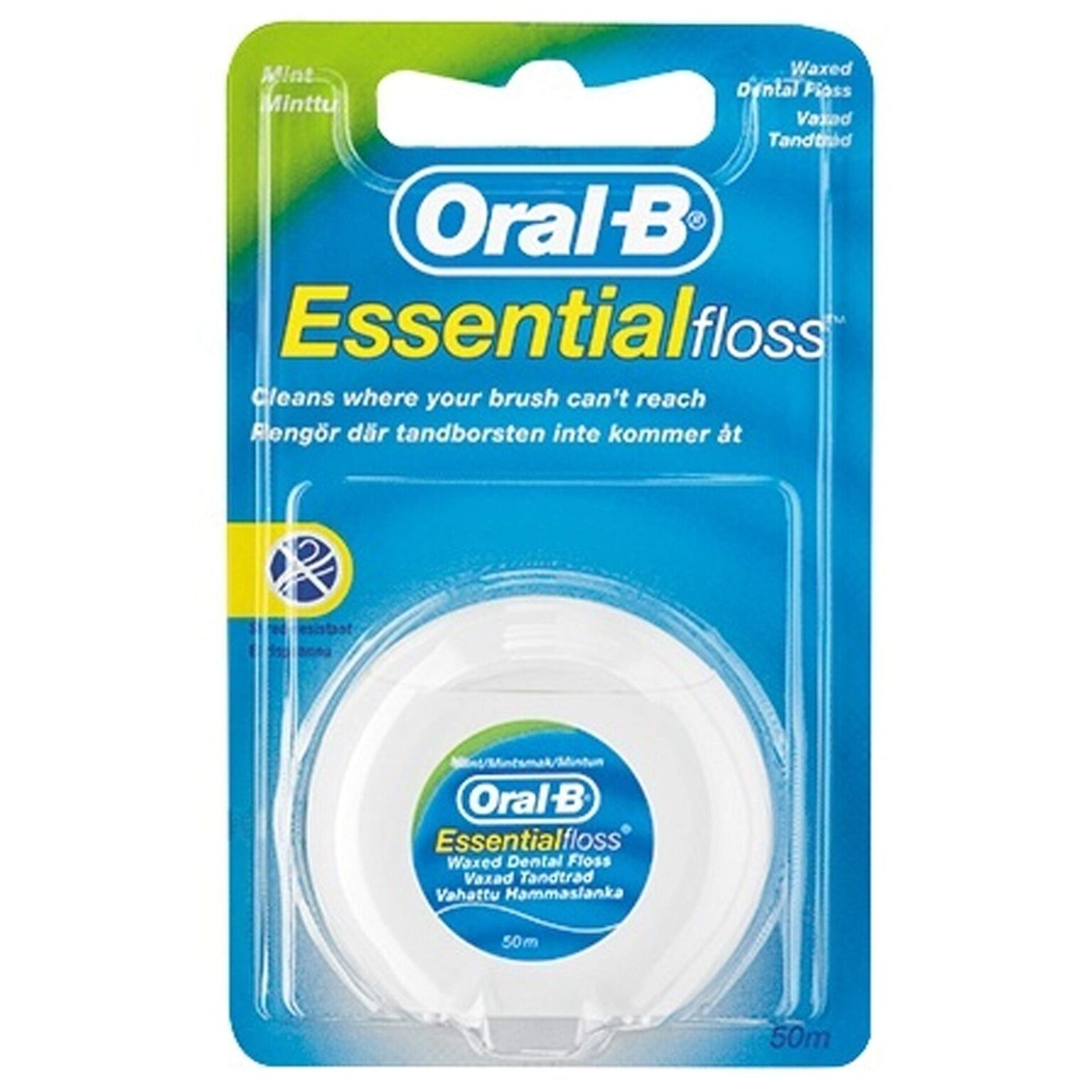 Oral-B Dental Floss Mint Unwaxed/Waxed 50M - Image 1