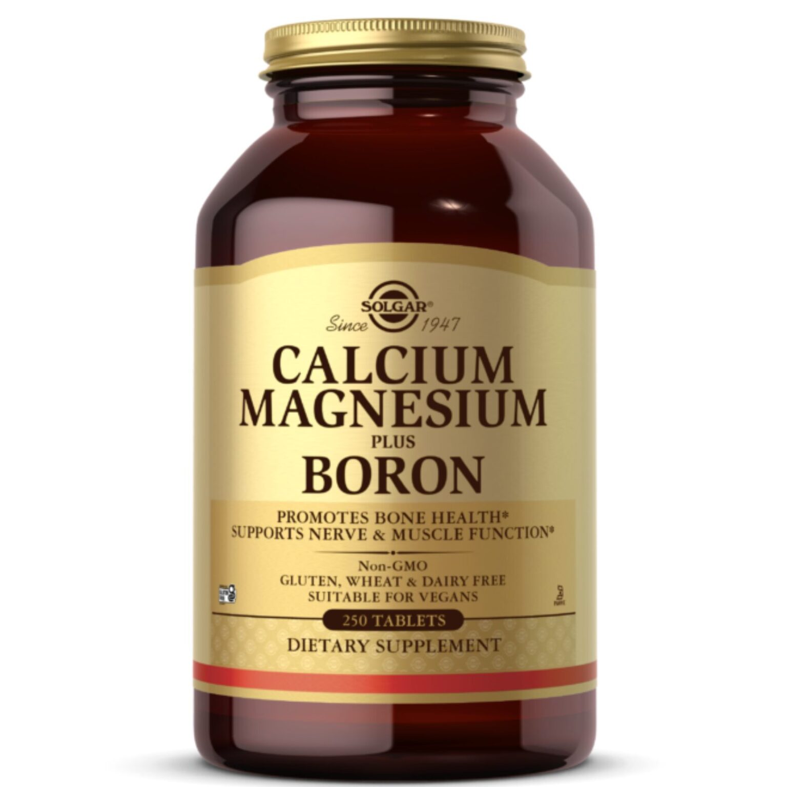 Solgar Calcium Magnesium Plus Boron Tablets in the 250’s pack - Image 1