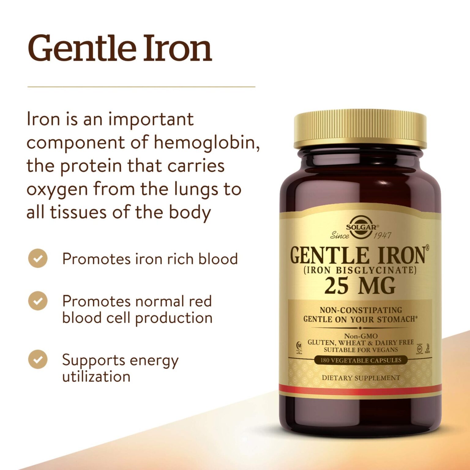 Solgar Gentle Iron Capsules 90's - Image 1