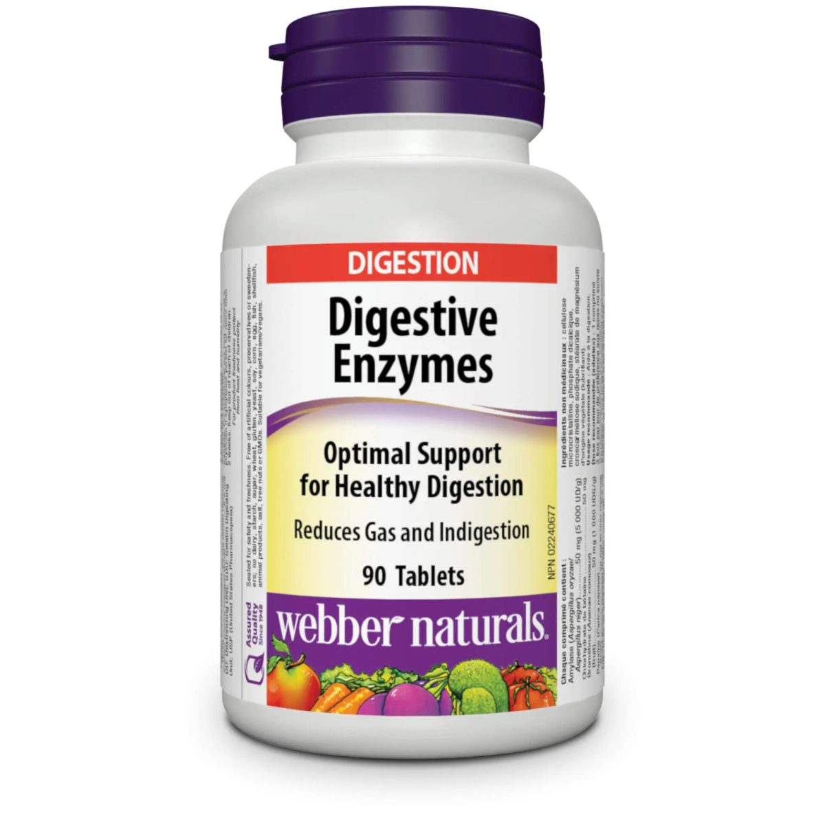 Webber Naturals Digestive Enzymes tablets 90's - Image 1