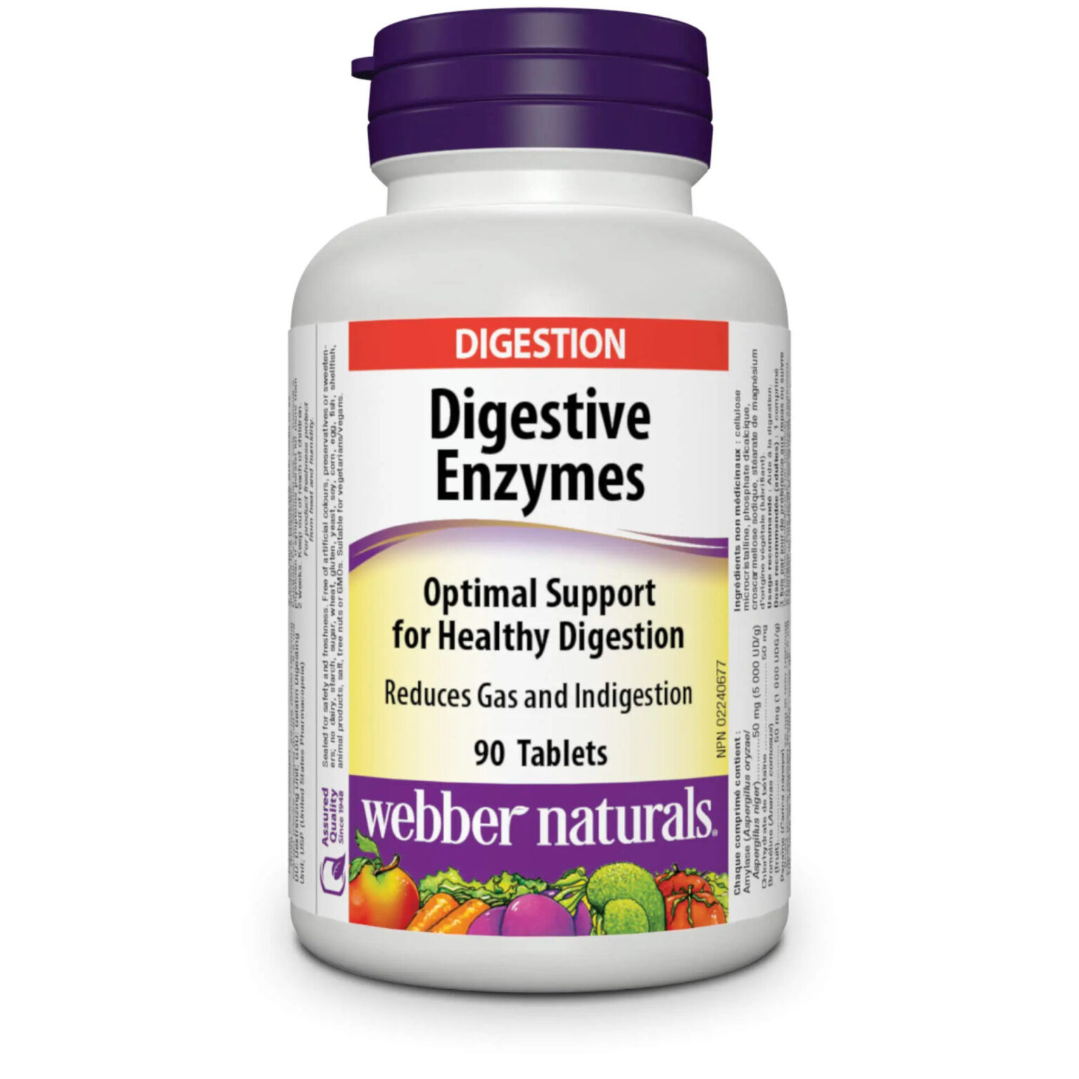 Webber Naturals Digestive Enzymes tablets 90's - Image 1