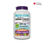 Webber Naturals Wild Alaskan Salmon/Fish Oil 1000mg Softgels 180's