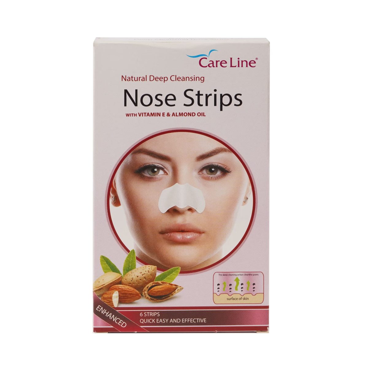 CareLine Natural Deep Cleansing Nose Strips 6's - Image 1