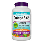 Webber Naturals Omega 3-6-9 1200mg Fish, Flax & Borage softgels 150's