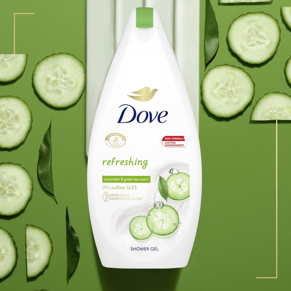 Dove Shower Body Wash (Cucumber) 500ml - Image 1