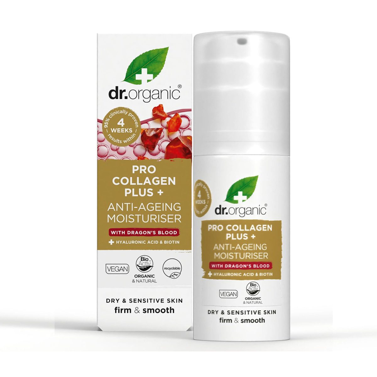 Dr Organic Pro Collagen Anti-Ageing moisturiser with Dragons Blood 50ml - Image 1