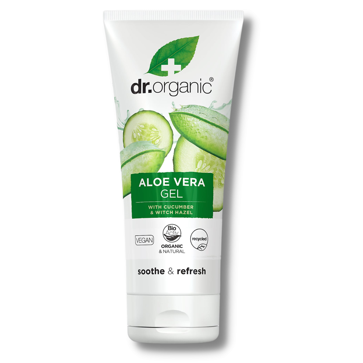 Dr. Organic Aloe Vera Gel with Cucumber/Witchazel 200ml - Image 1