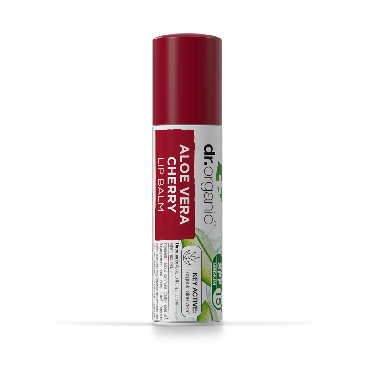 Dr. Organic Aloe Vera Lip Balm Cherry 5.7ml - Image 1