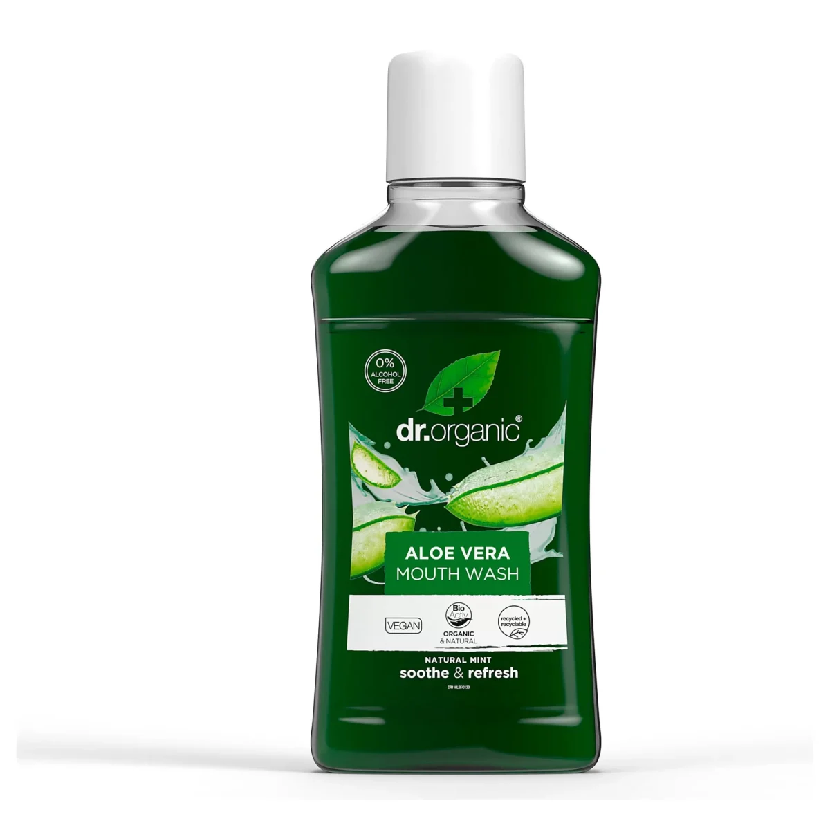 Dr. Organic Aloe Vera Mouthwash 500ml - Image 1
