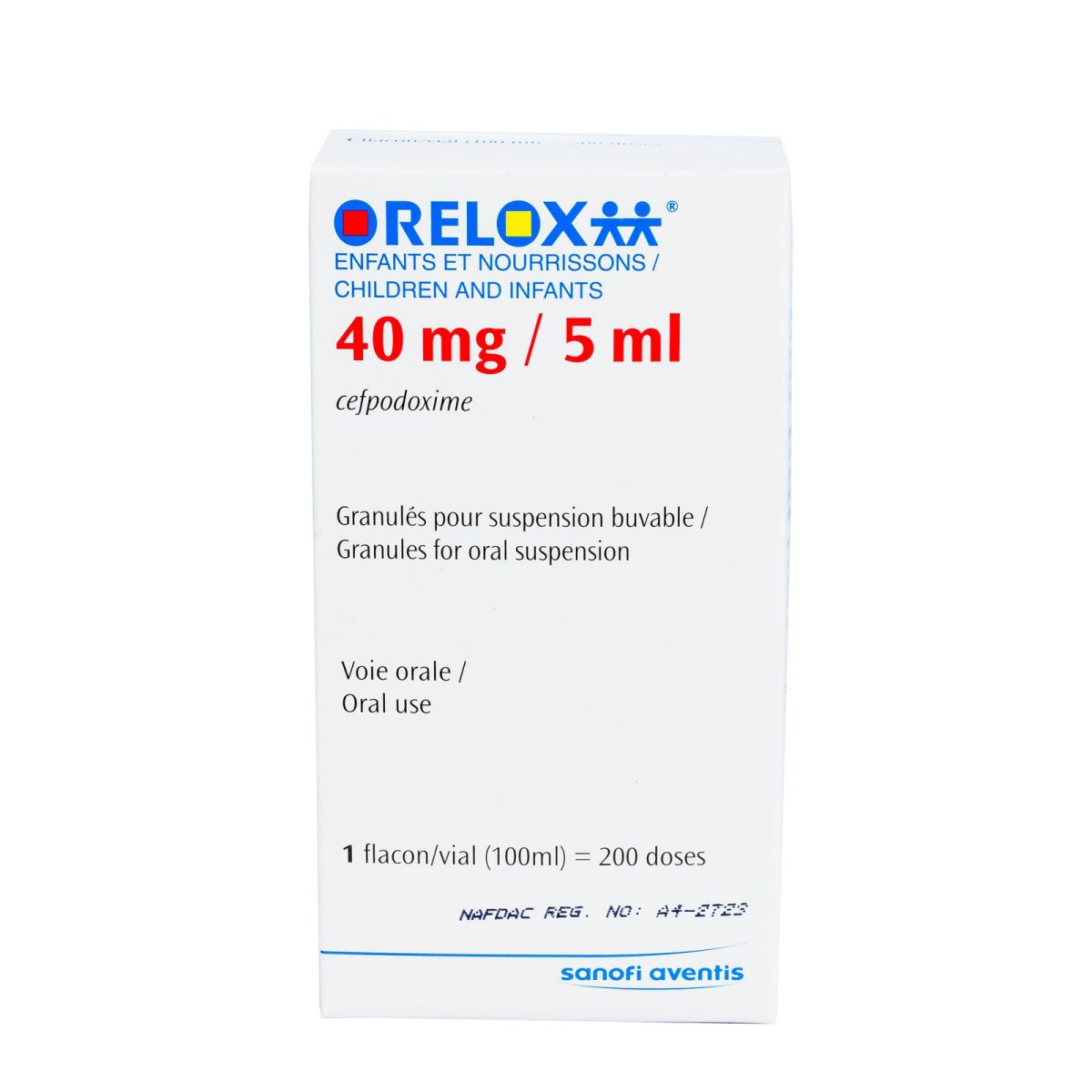 Orelox Dry Susp 40mg/5ml 100ml - Image 1