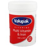 Valupak Multivitamin & Iron Tablets (50’s)
